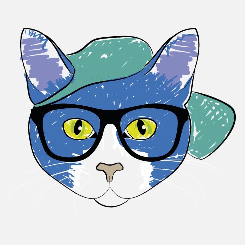Chat bleu avec Cap