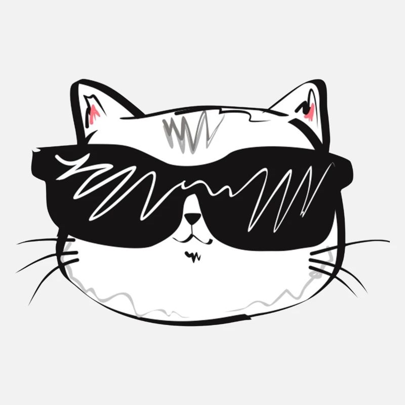 Coole Katze mit Sonnenbrille