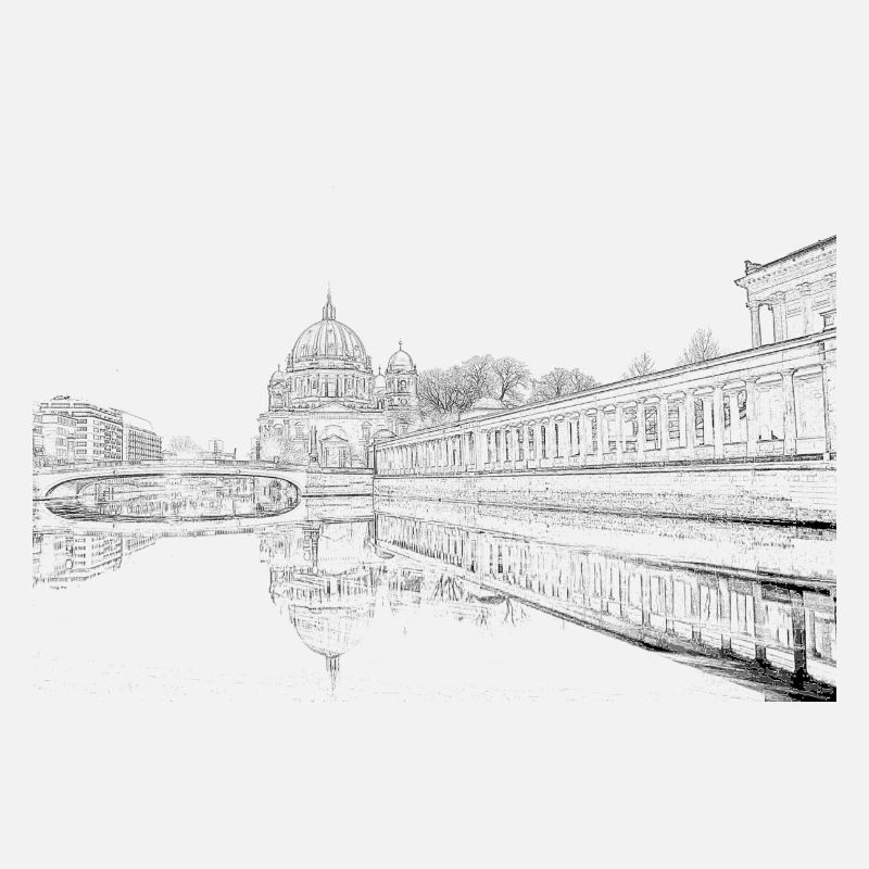 Dessin au crayon Bridge Berlin