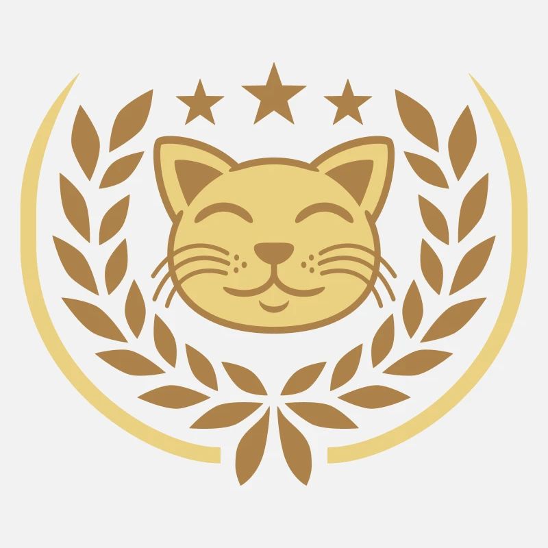 Lorbeerkranz Gesicht Katze Sterne