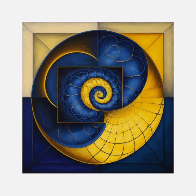 Mandala, Blue, Circle, Yellow, Snail, Spider Web