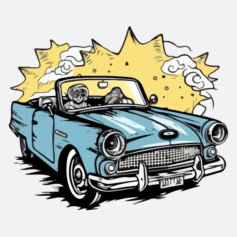 Blue convertible