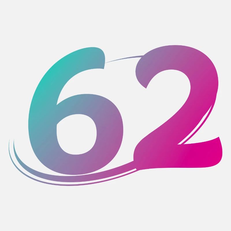 Numéro 62 multicolore