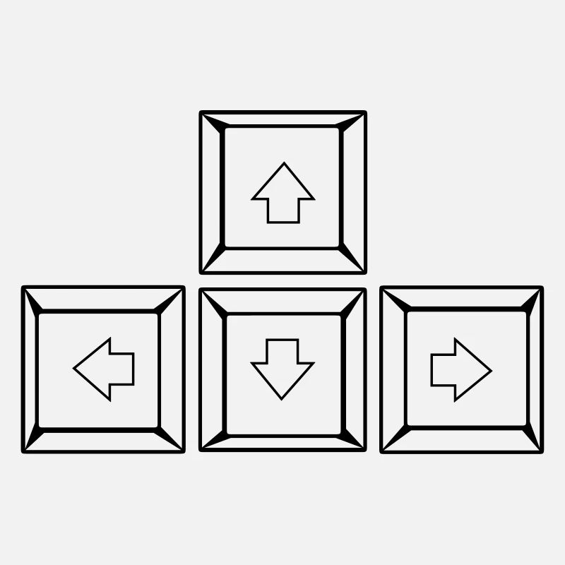Up Down Left Right Keyboard Buttons (Keys)