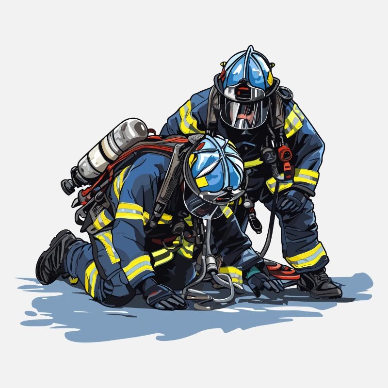 Firefighter in action - Heroes