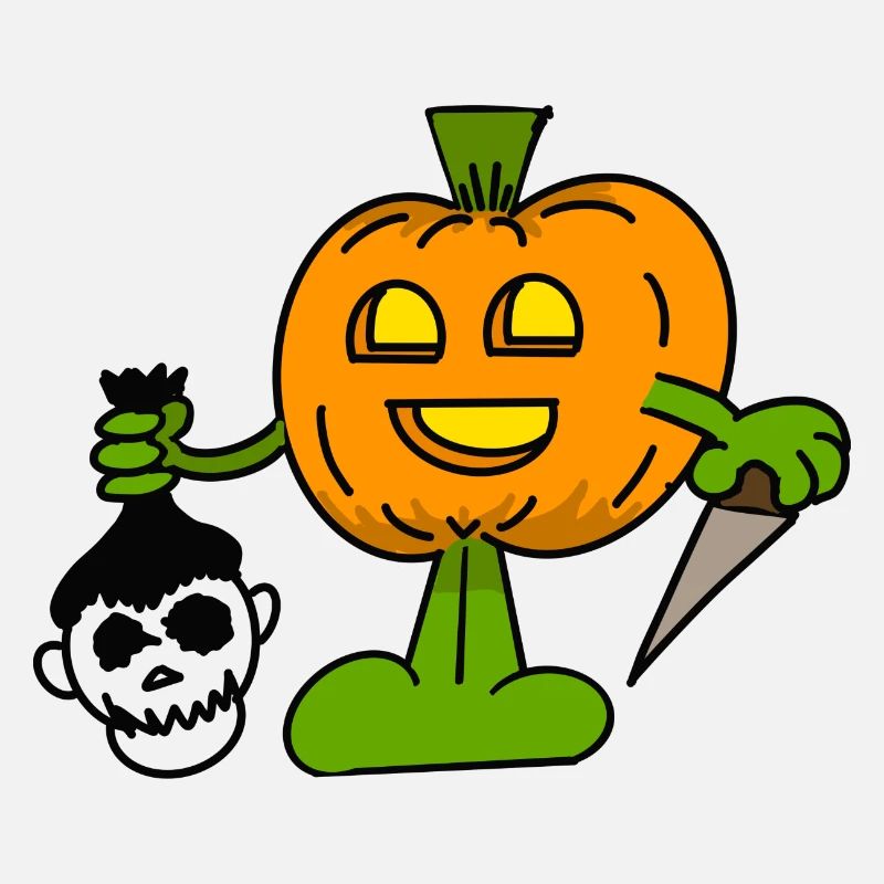 Jack O'Lantern Kürbis Killer mit Messer Halloween