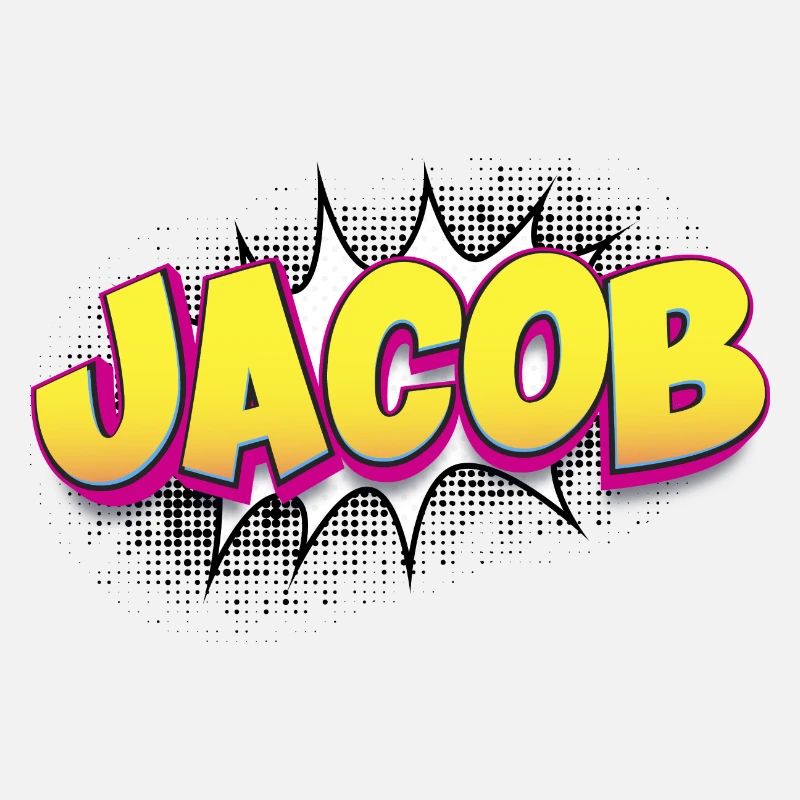 Jacob Custom Name Comic Book Style Pop Art, Jacob