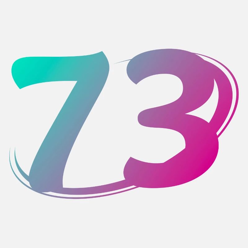 Numéro 73 multicolore