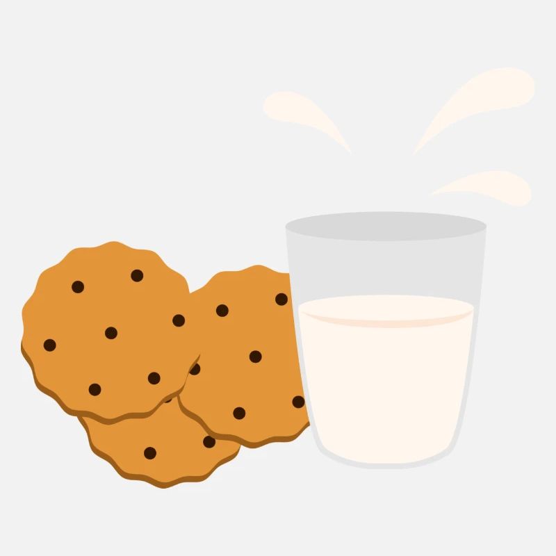 Kekse mit Milch Frühstück Geschenkidee