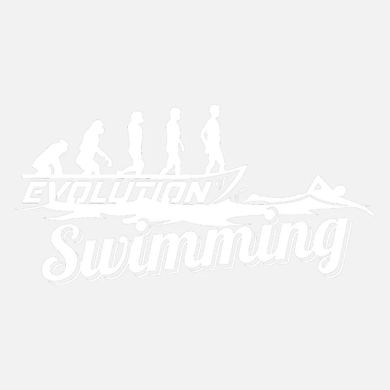 Evolution des Schwimmers der Schwimmerin