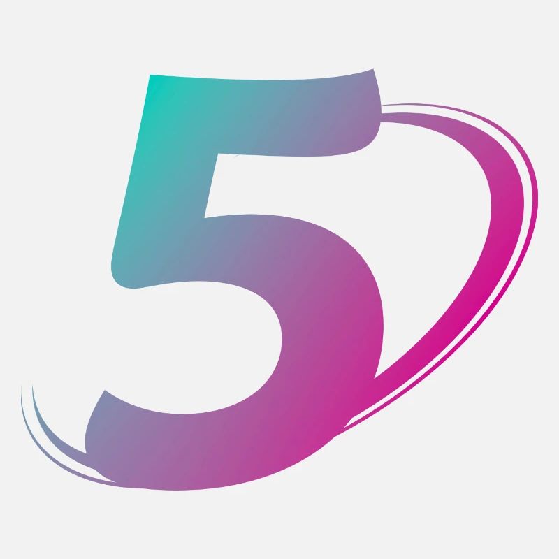 Numéro 5 multicolore