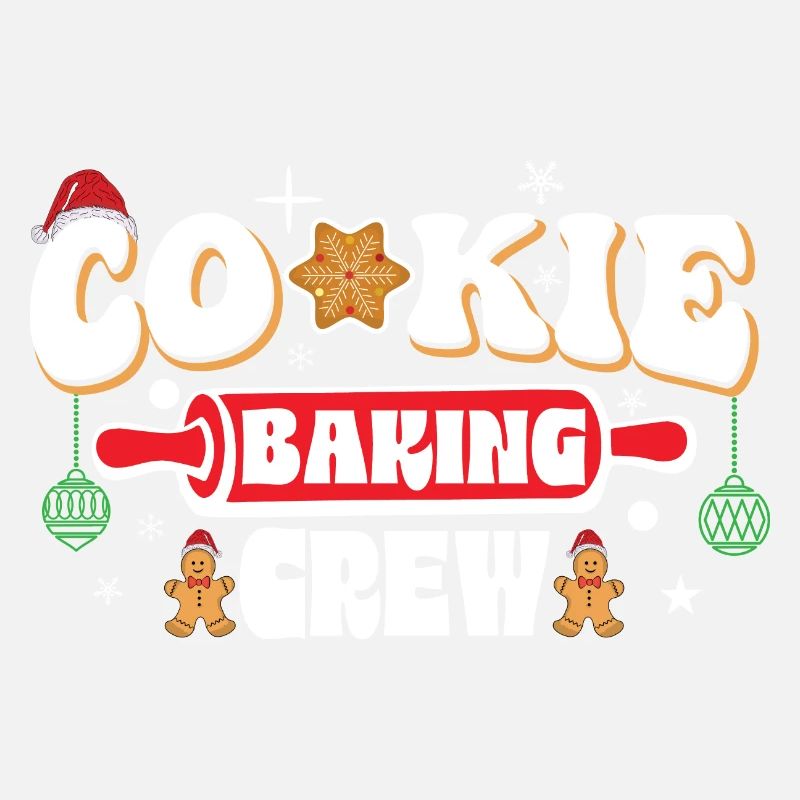 Équipe de cuisson de biscuits de Noël