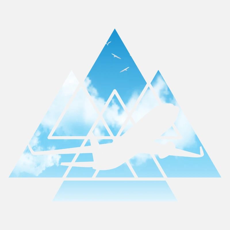 Airplane Pilot Flying Sky Triangle Geometry