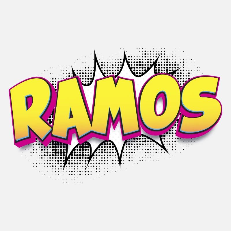 Ramos benutzerdefinierter Name Comic-Buch-Stil Pop-Art, Ramos