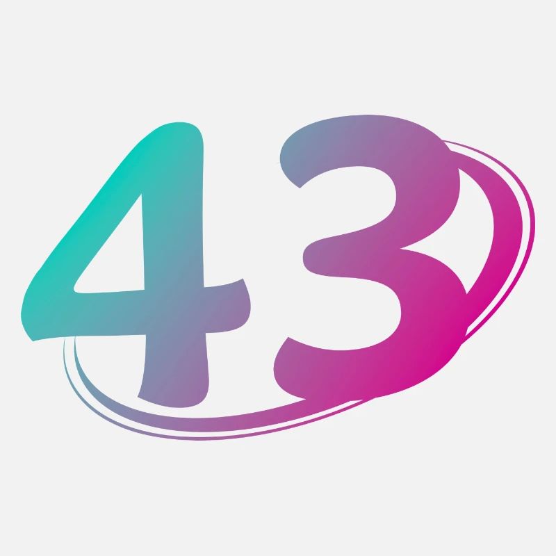 Numéro 43 multicolore