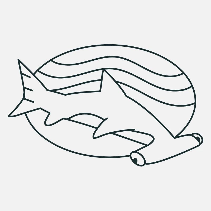 hammerhead in the ocean waves