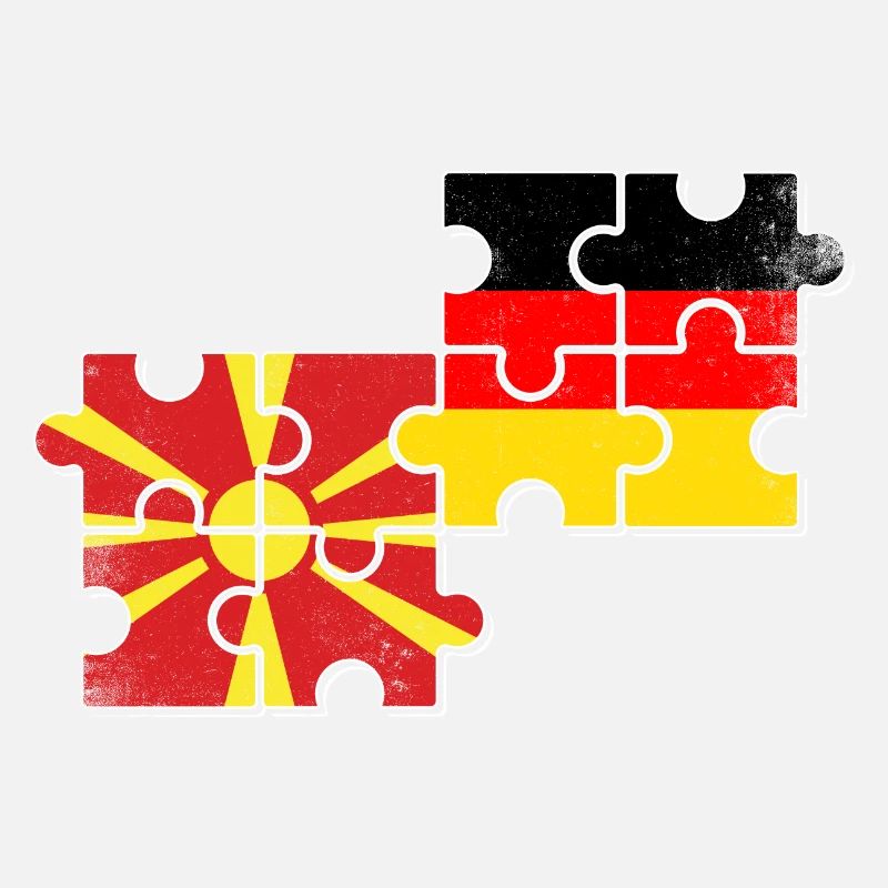 Macédoine du Nord Allemagne Drapeau