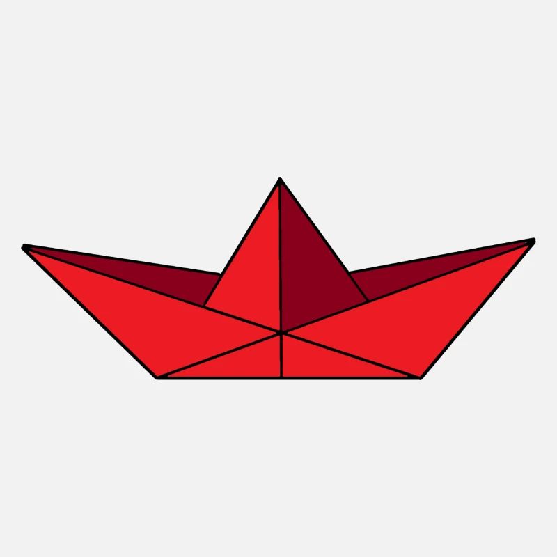 Paper ship red