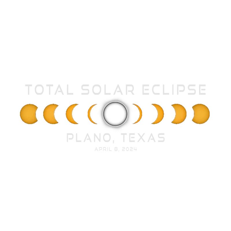 Plano Texas Solar Eclipse 2024 8 avril Souvenir