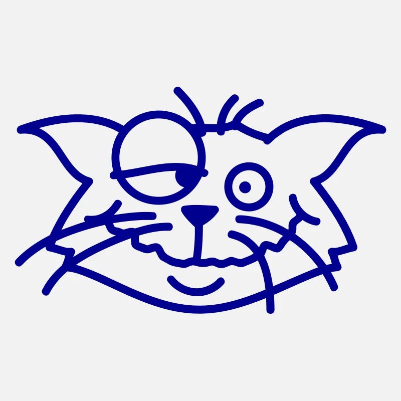 Confused Cat Squints Funny Crazy Grimace