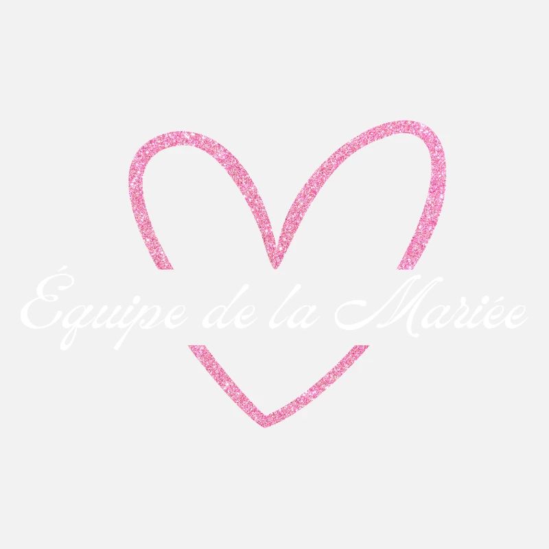 Team der Braut Glitzer Pink Herz