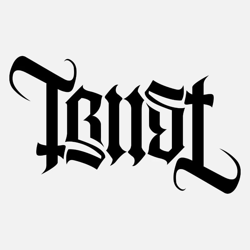 TRUST AMBIGRAM gothique