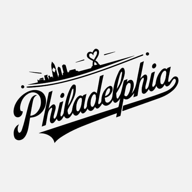 Pittsburgh Skyline and Bridge Script Logo in Bold