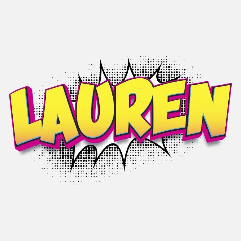 Lauren benutzerdefinierter Name Comic-Stil Pop-Art,