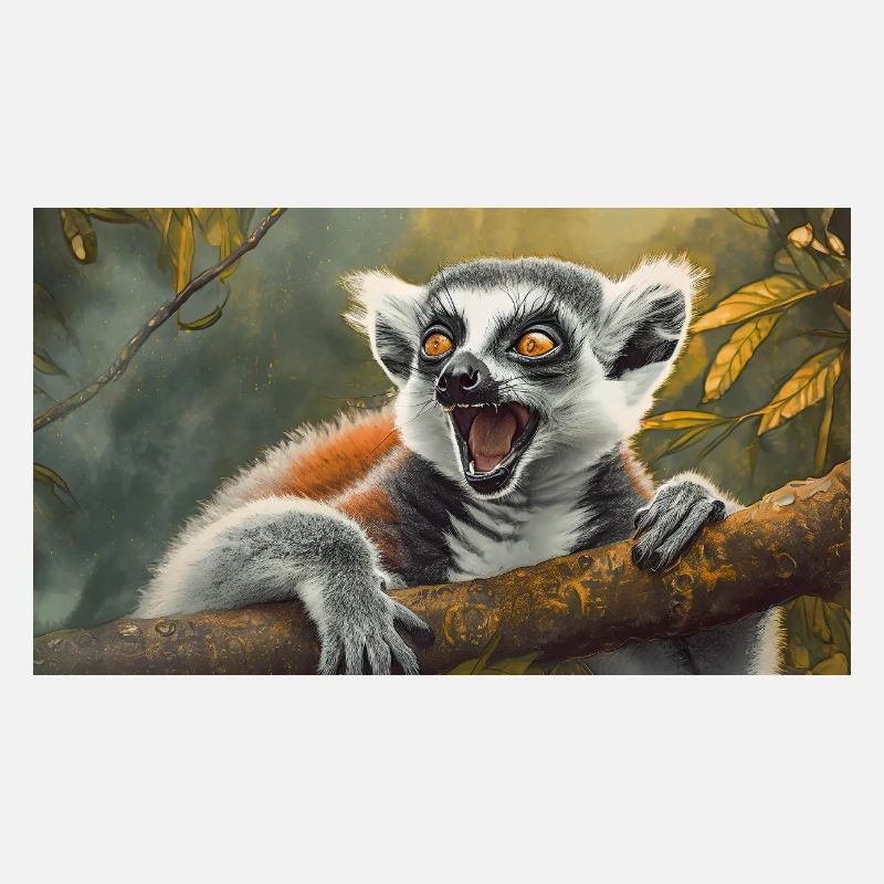 Cute animals chilling – ring-tailed lemur