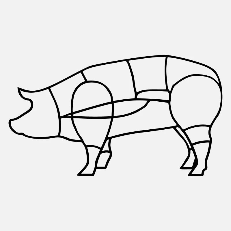 charcutier découpe de cochon charcuterie BBQ grill
