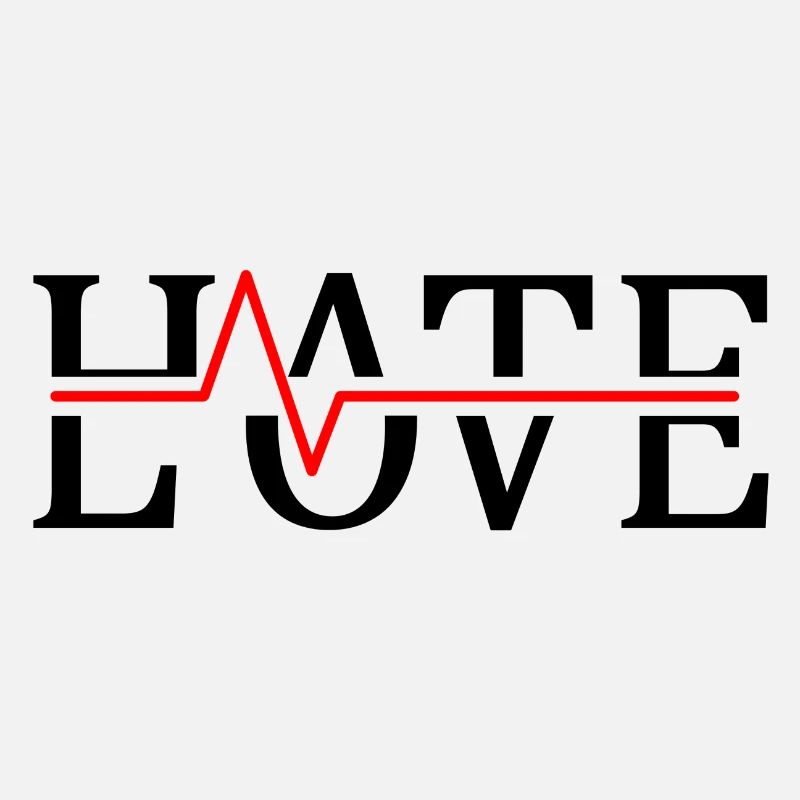 Hate Love Hate Love idée cadeau de battement de coeur