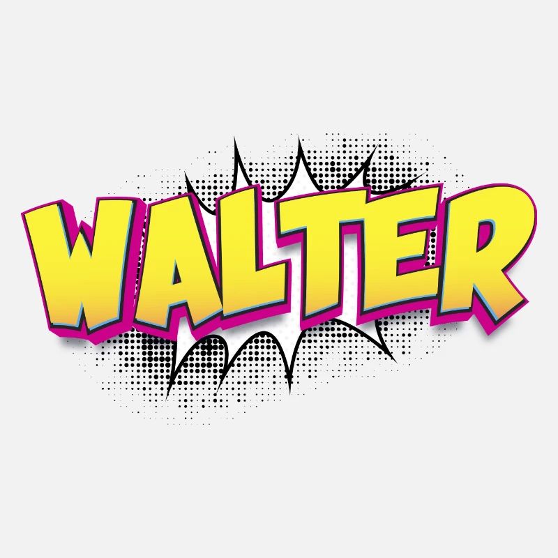 Walter Custom Name Comic Book Style Pop Art,