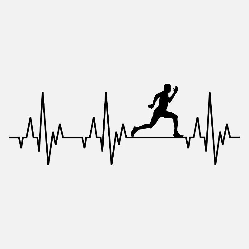 Heartbeat ECG Sprinter Jogging Running Workout