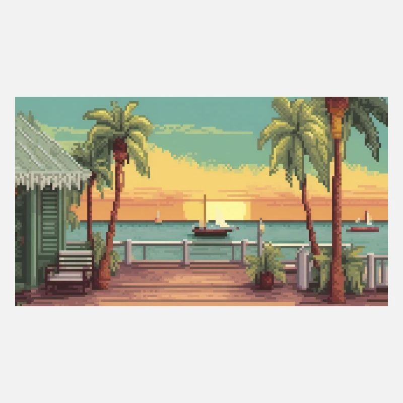 Key West, Florida - Pixel Art