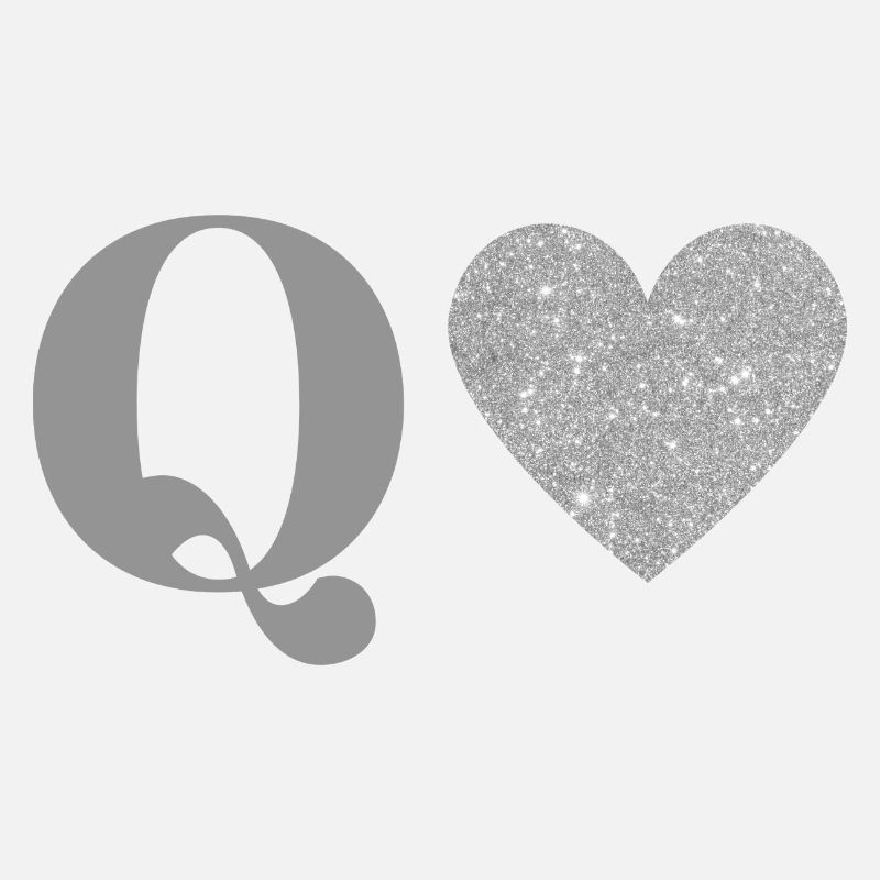 Silbernes Herz Q Buchstabe