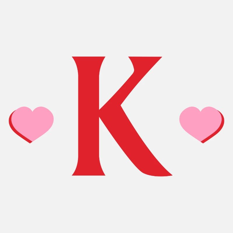 Buchstabe k rote Herzen