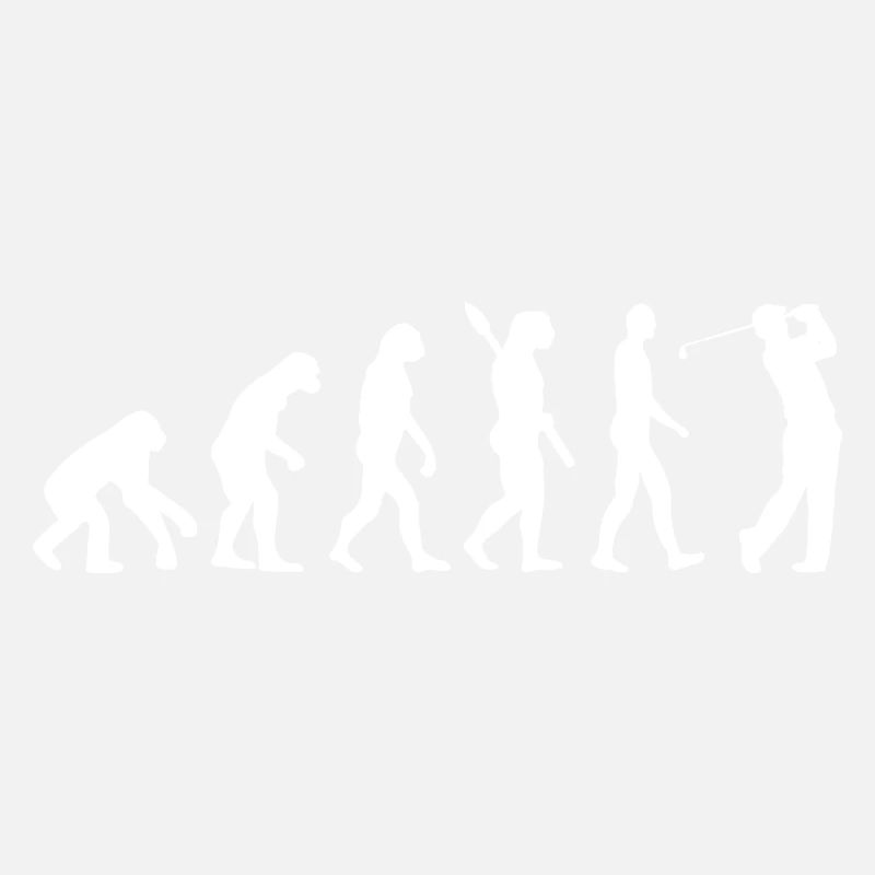 Evolution Graphic Golfer Golf Player Golfing Golf