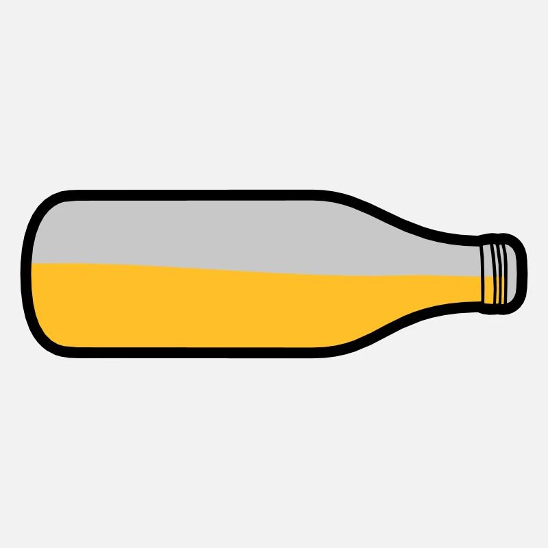 Liegende Bier Flasche