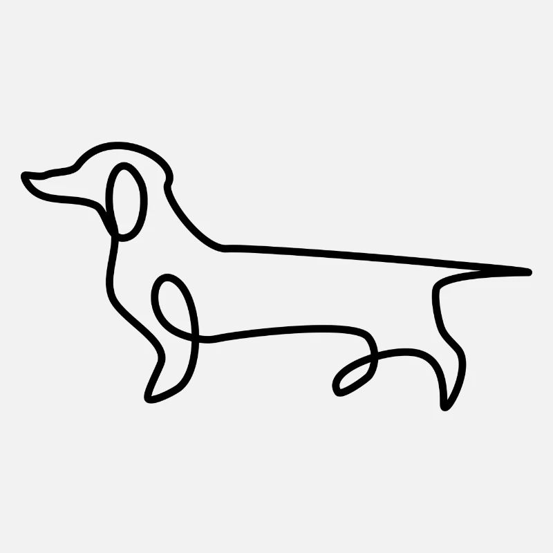 Teckel Esquisse Illustration Teckel Chien