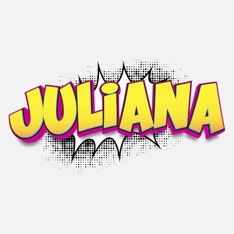 Juliana benutzerdefinierter Name Comic-Stil Pop-Art,