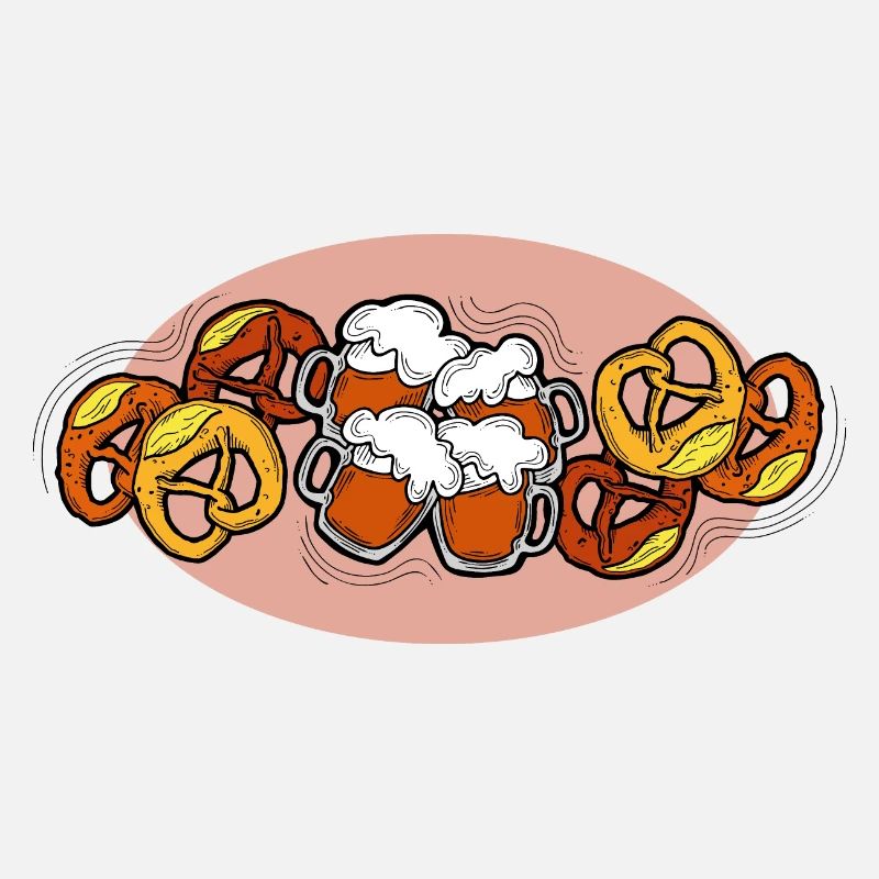 Fête de la bière Octoberfest. Tasse à bière et Brezel.