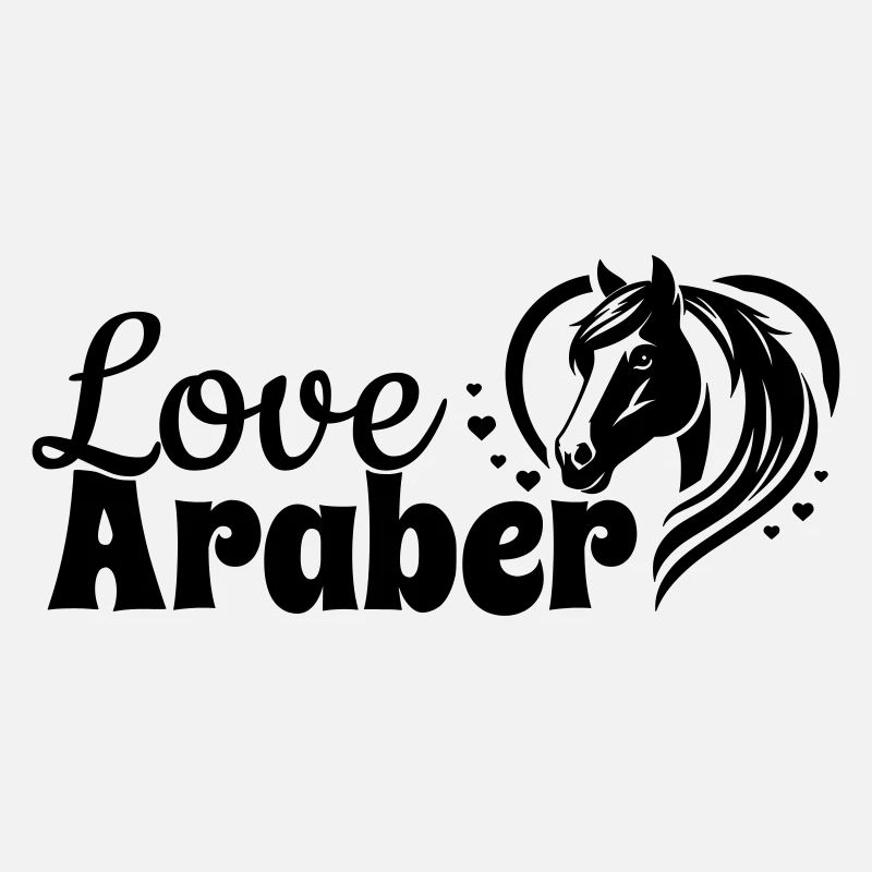 Araber Love Herz Pferdekopf