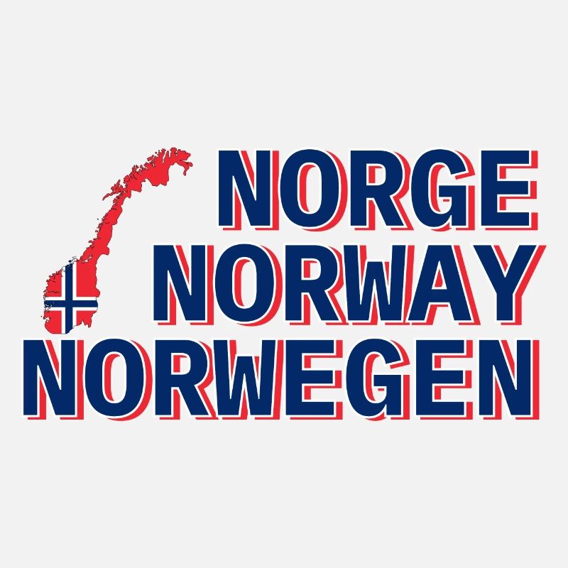 Norway with 3 lettering in 3 languages