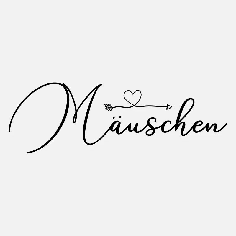 Personalisierbar Maeuschen Herzpfeil