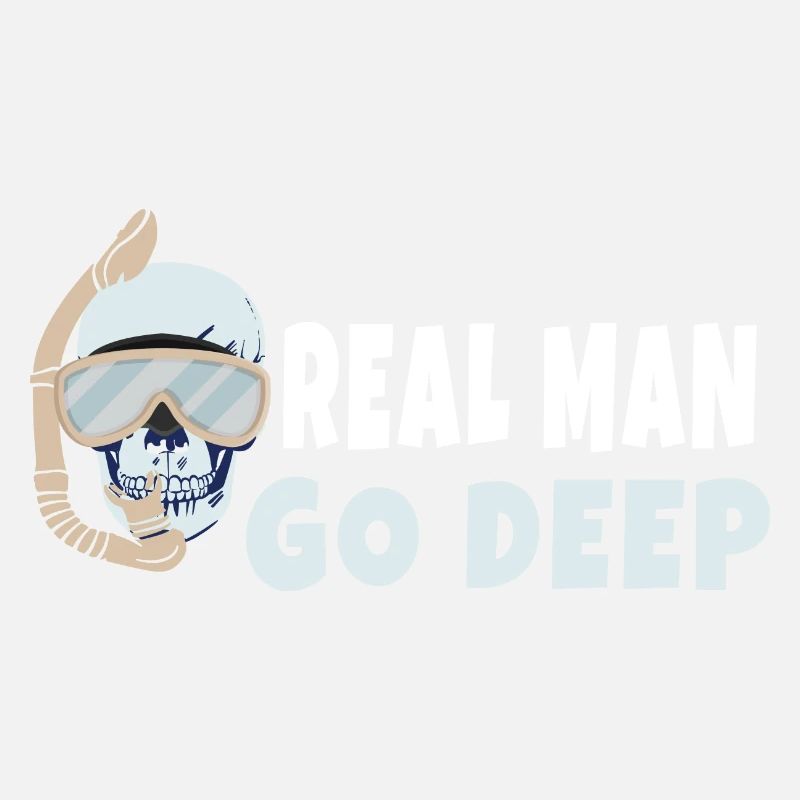 Real Men Go Deep Scuba Diving Diver