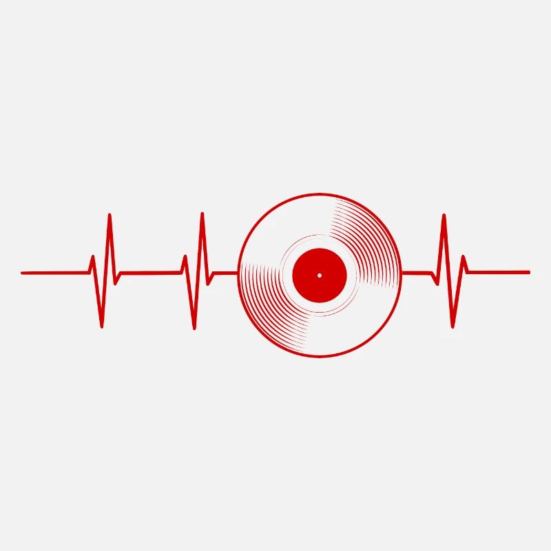 herzfrequenz schallplatte lp rot