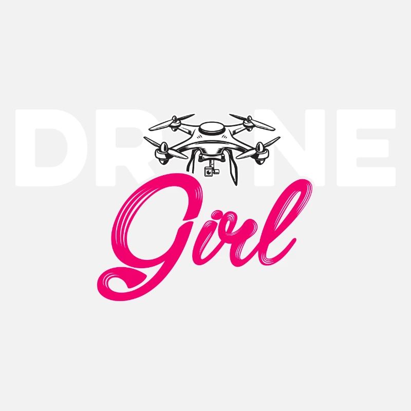 Drone Girl Graphic Drone Flying Quadcopter Pilot R