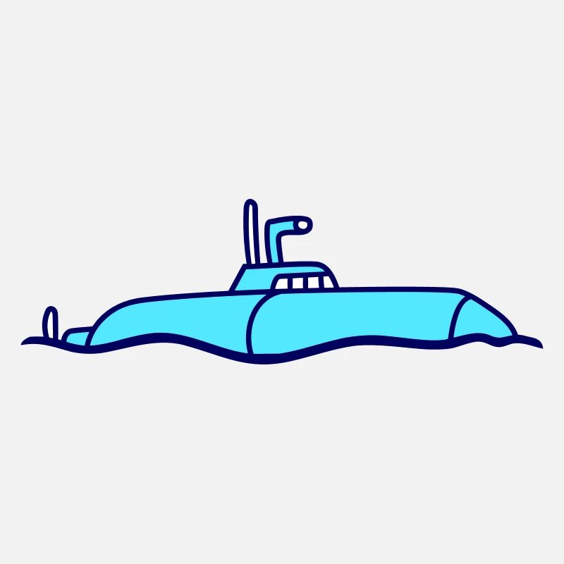 Surfaced Submarine Water Surface Dive