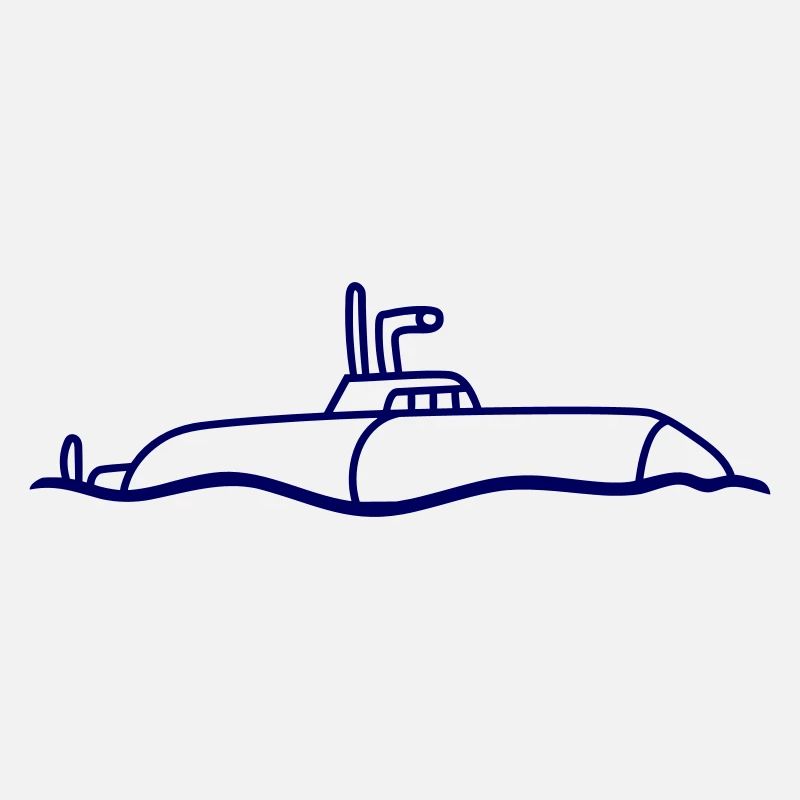 Surfaced Submarine Water Surface Dive