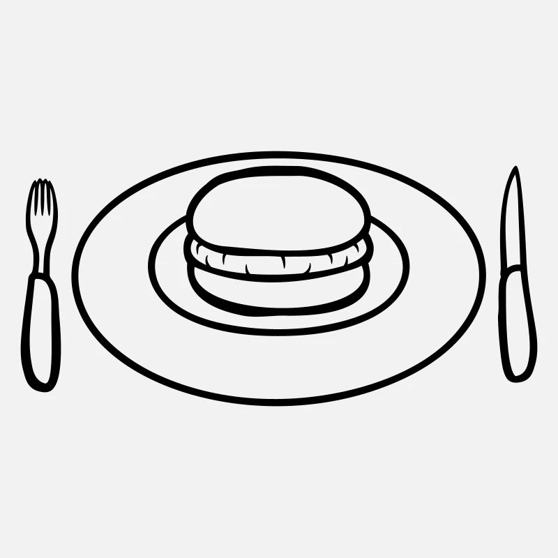Mittagessen Teller Burger